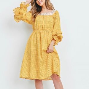 Boho Dress Yellow